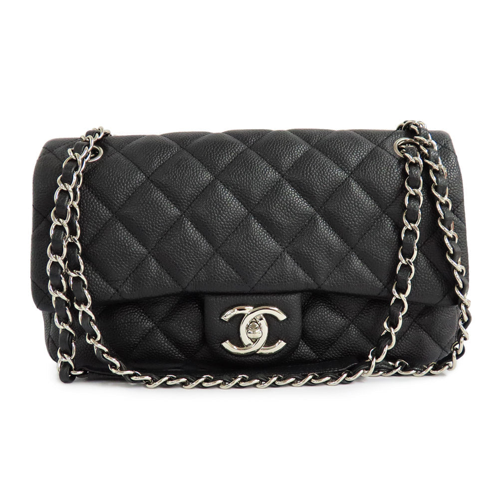 CHANEL A67741 Chanel Matrasse Chain Shoulder Bag St Caviar S Black Silver G 20th Coco Leather