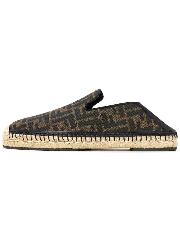 Fendi FF Logo Fabric Espadrilles Brown