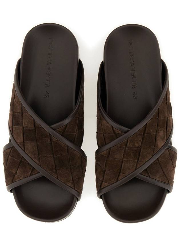 Bottega Veneta Tarik Suede Sandals Fondant