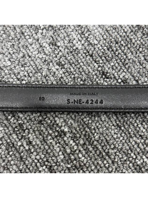 CELINE Taurillon Leather Elegant Charm 1 Belt Black