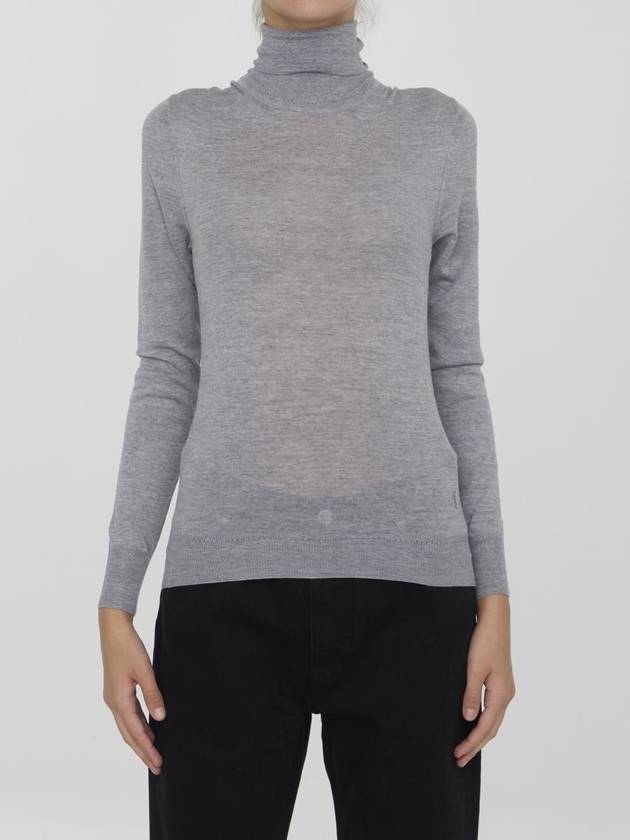 Saint Laurent Cassandre Wool Turtle Neck Grey