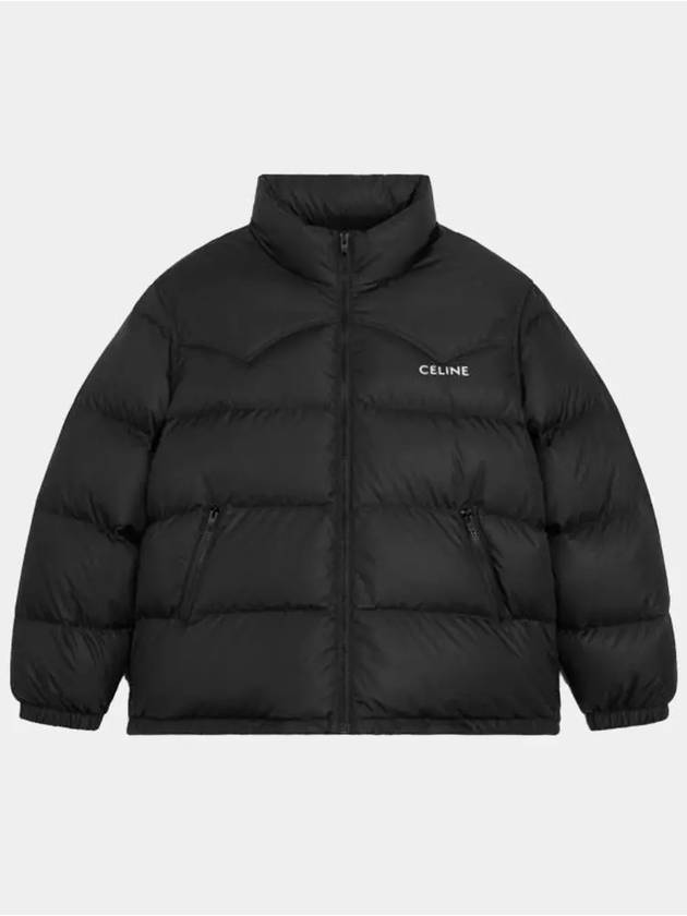 CELINE Western Light Weight Nylon Puffer Padding Black