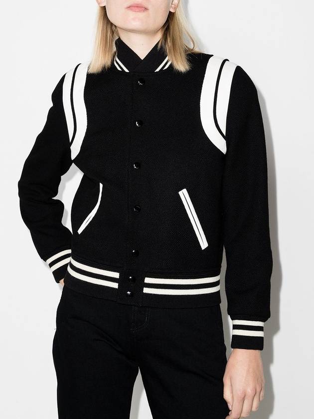 Saint Laurent Teddy Jacket In Wool Black