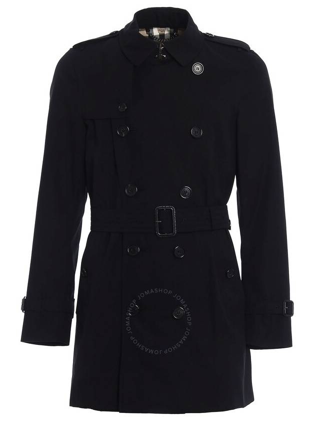 Burberry Burberry Men's Black Kensington Mid-length Trench Coat, Brand Size 48SF (US Size 38SF)