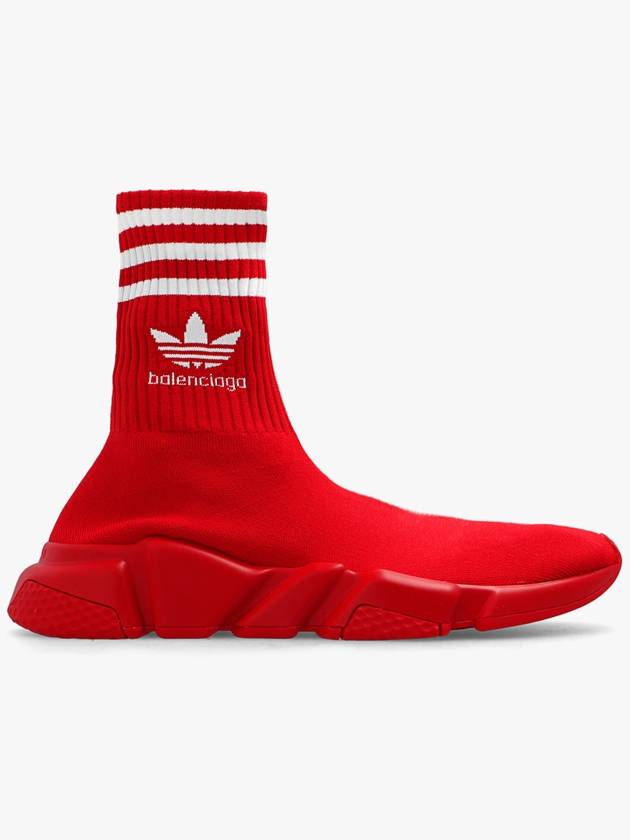 Balenciaga Speed Stretch Knit High Top Sneakers Red