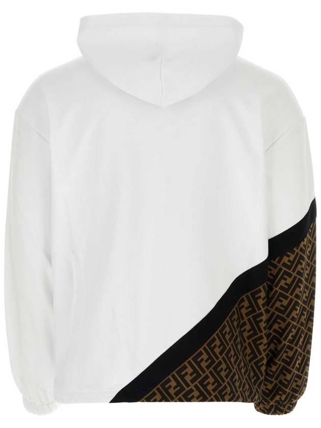 Fendi Monogram Logo Hoodie White