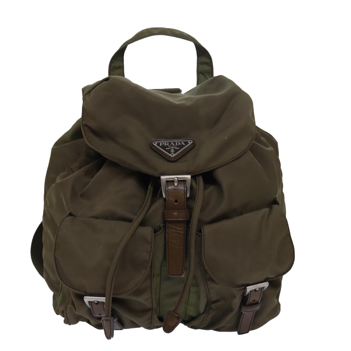 PRADA Nylon Backpack Khaki 80100
