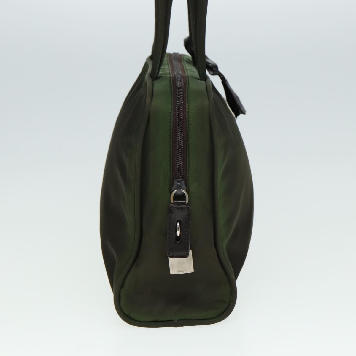 PRADA Hand Bag Nylon Khaki 80187