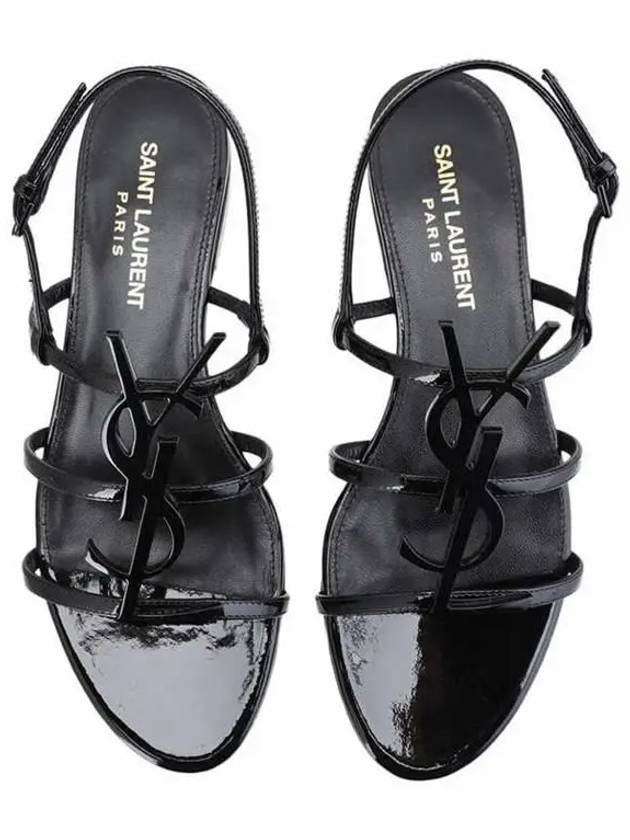 Saint Laurent Women's Cassandra Open Sandals Black