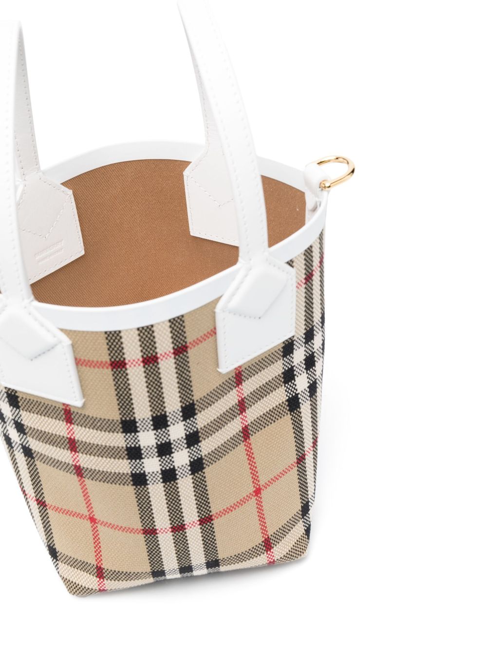 BURBERRY Mini Embroidered Canvas Handbag