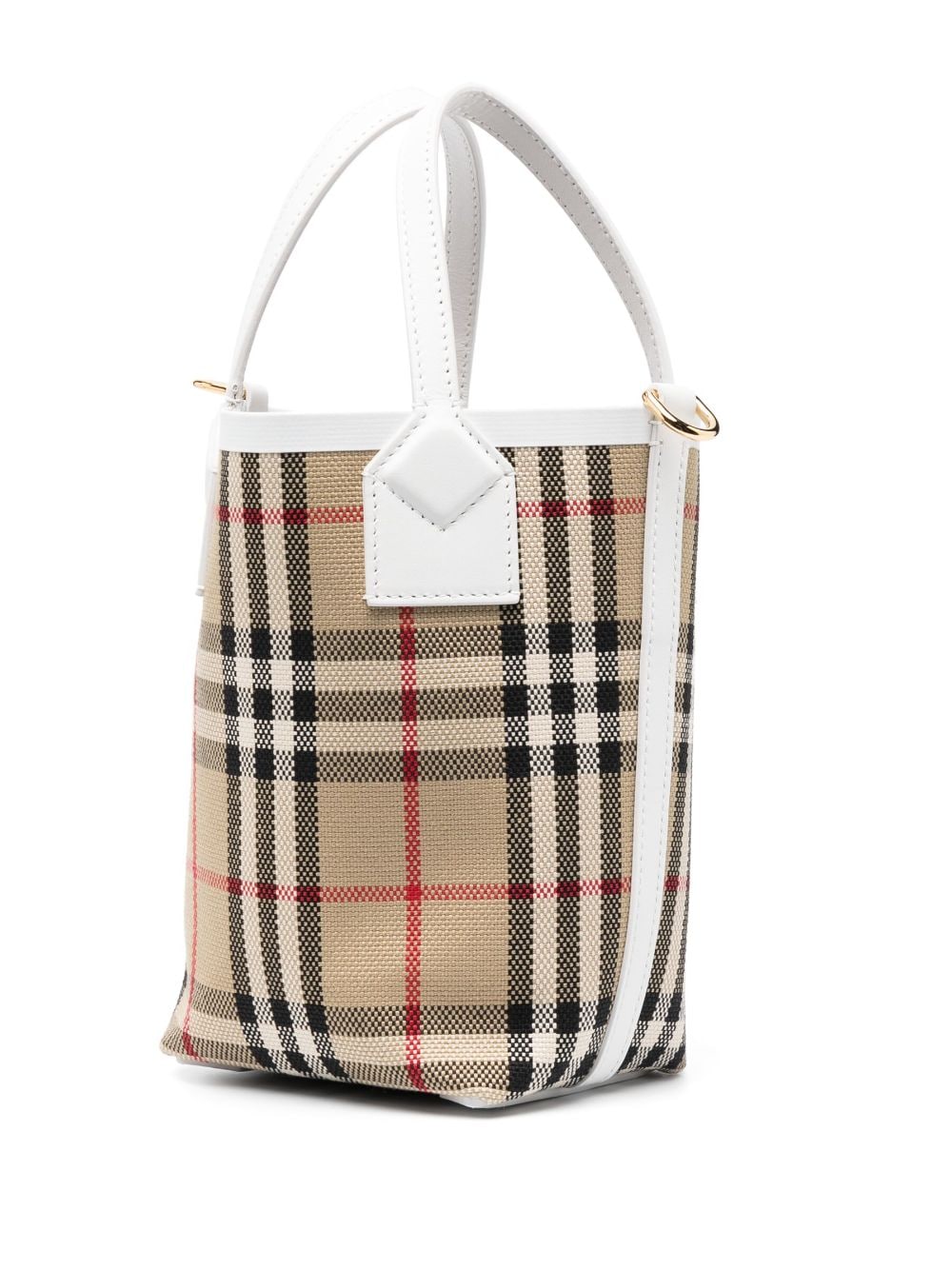 BURBERRY Mini Embroidered Canvas Handbag