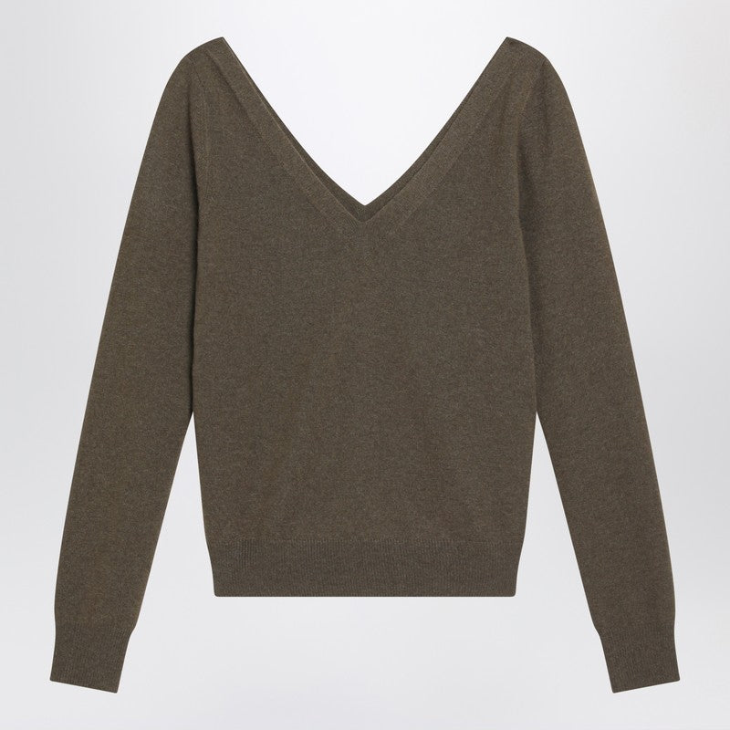 Saint Laurent Khaki Cashmere Sweater Women