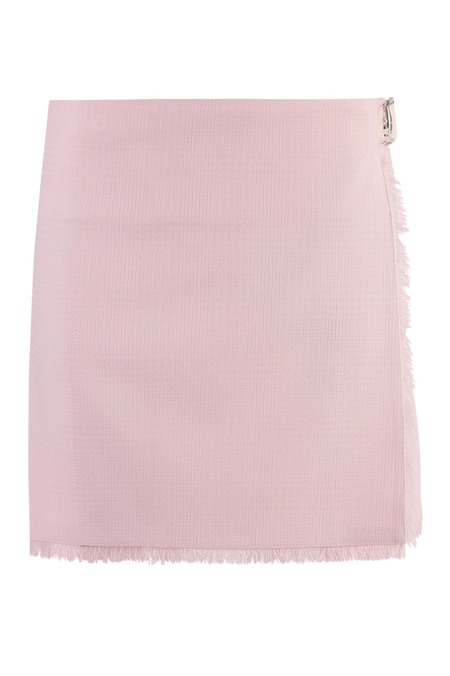BURBERRY Elegant Wrap Skirt with Frayed Hem for Women - SS24