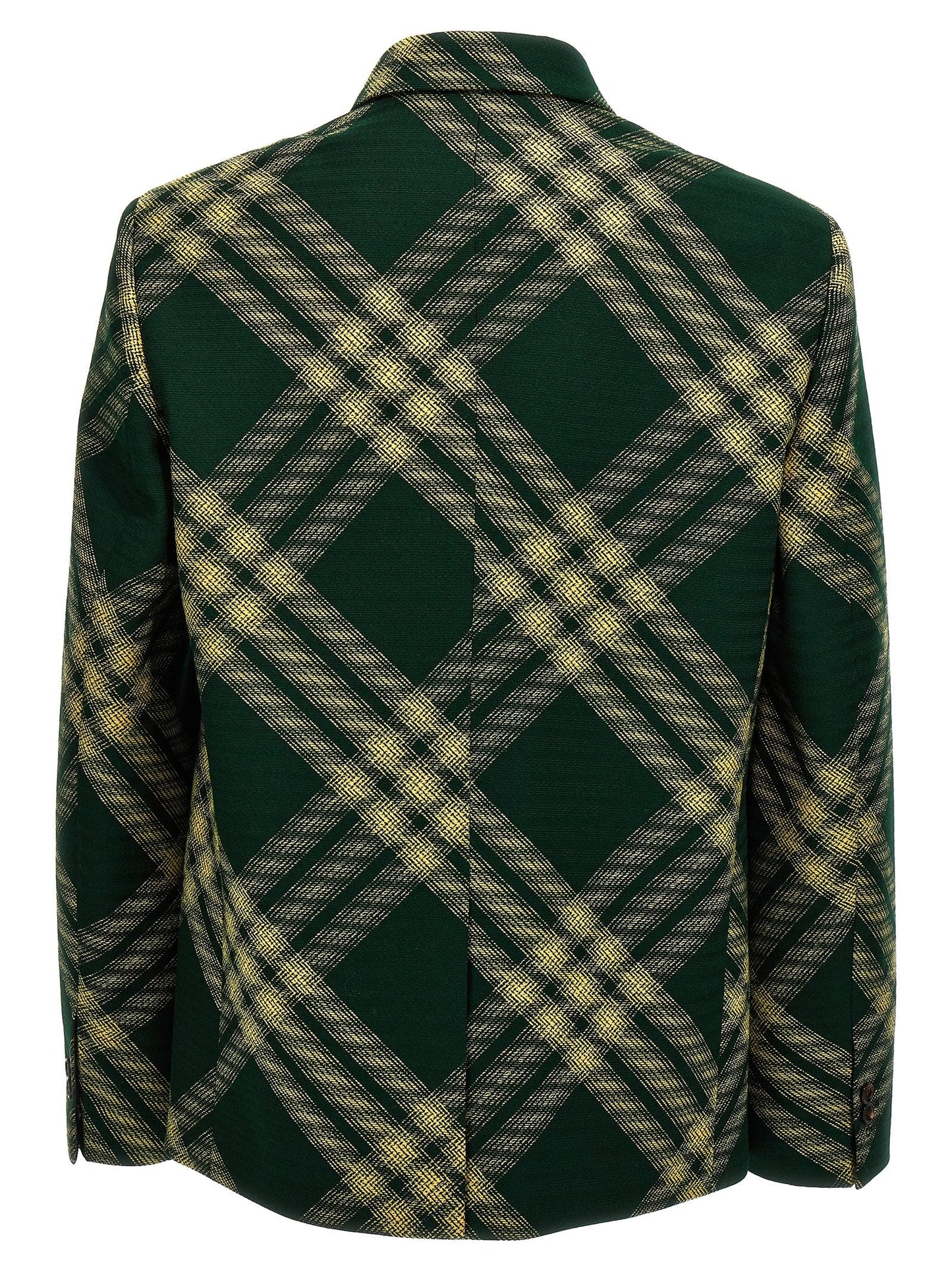 Burberry Men Check Wool Tailored Blazer