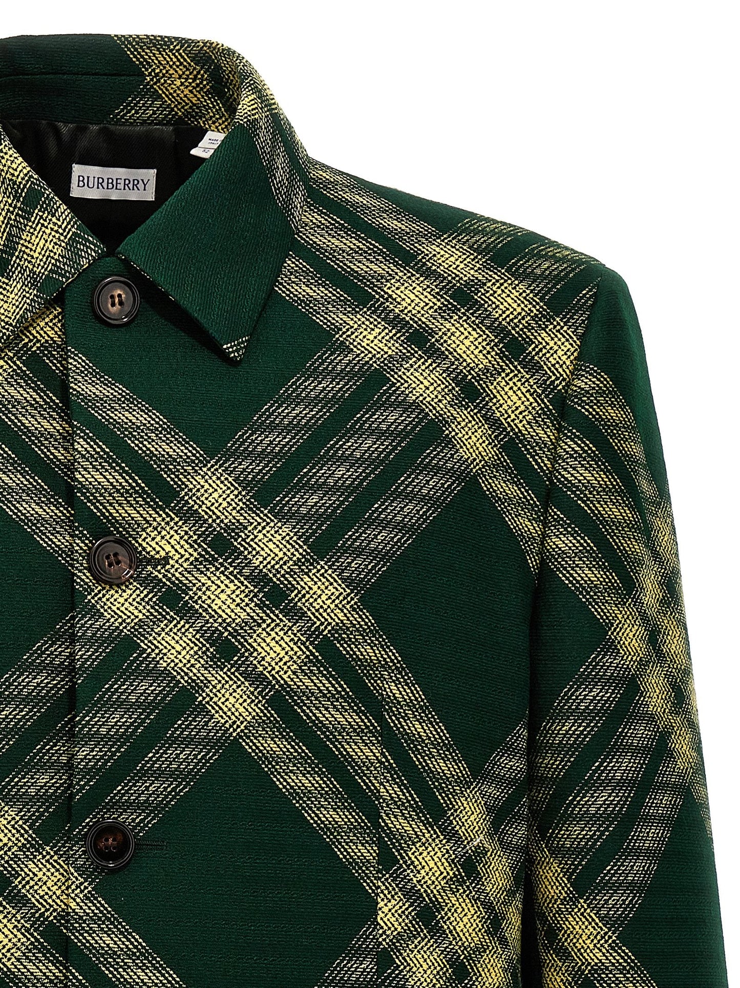 Burberry Men Check Wool Tailored Blazer