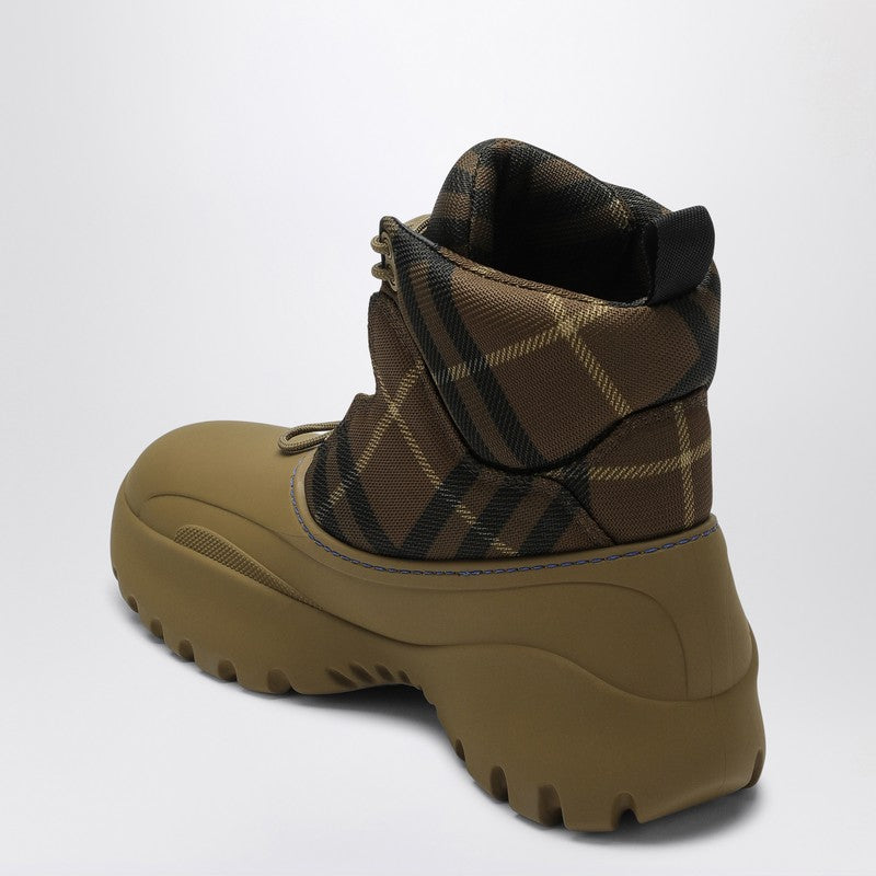 Burberry Scoot Trek Ankle Boot With Check Pattern Men