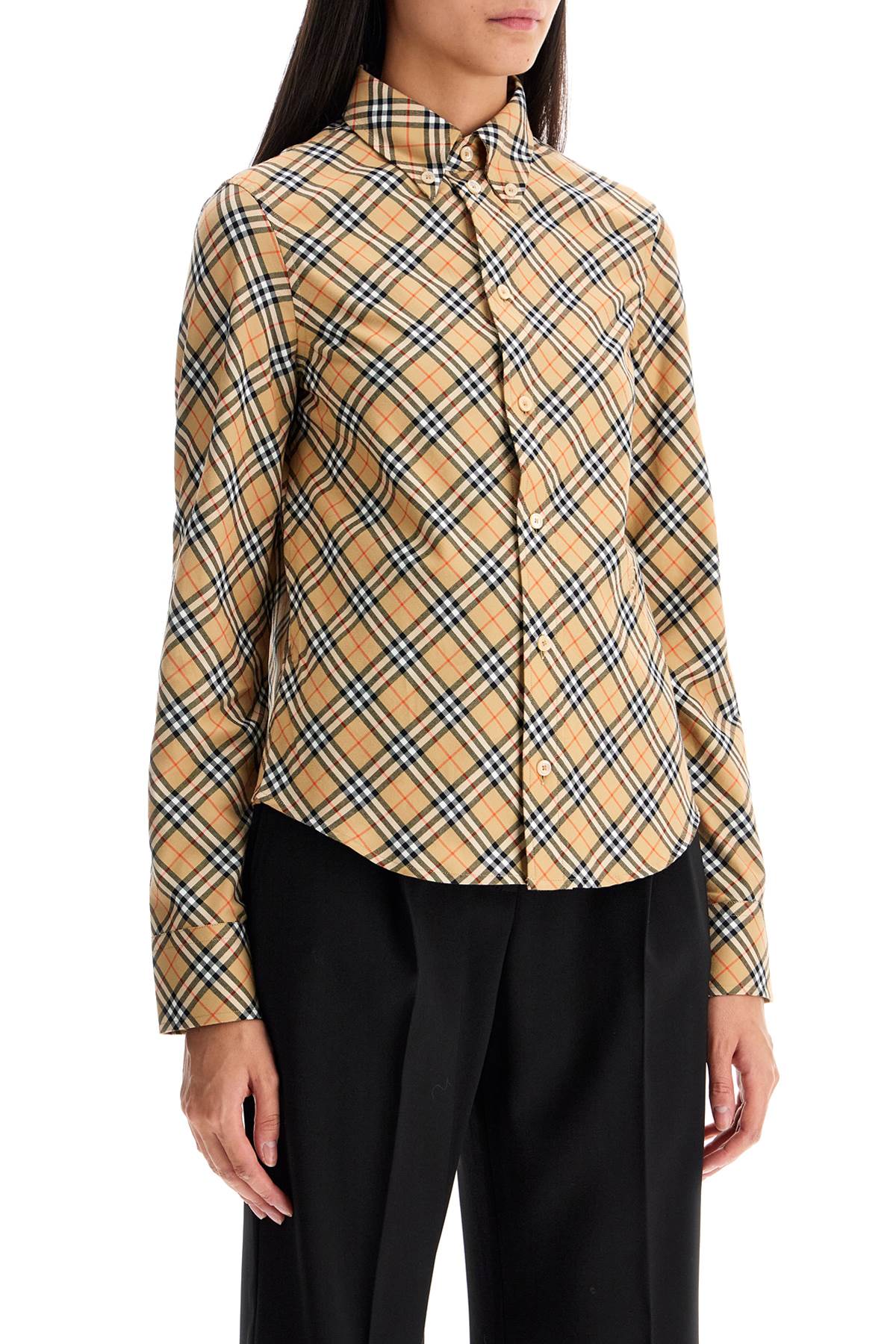 BURBERRY Embroidered Twill Shirt - Women's SS25 Collection