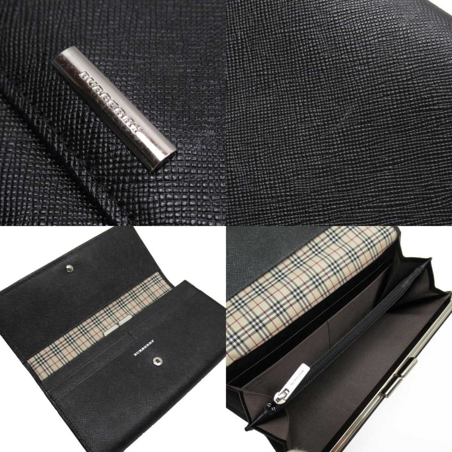 Burberry Leather Long Wallet (Bi-Fold) ()