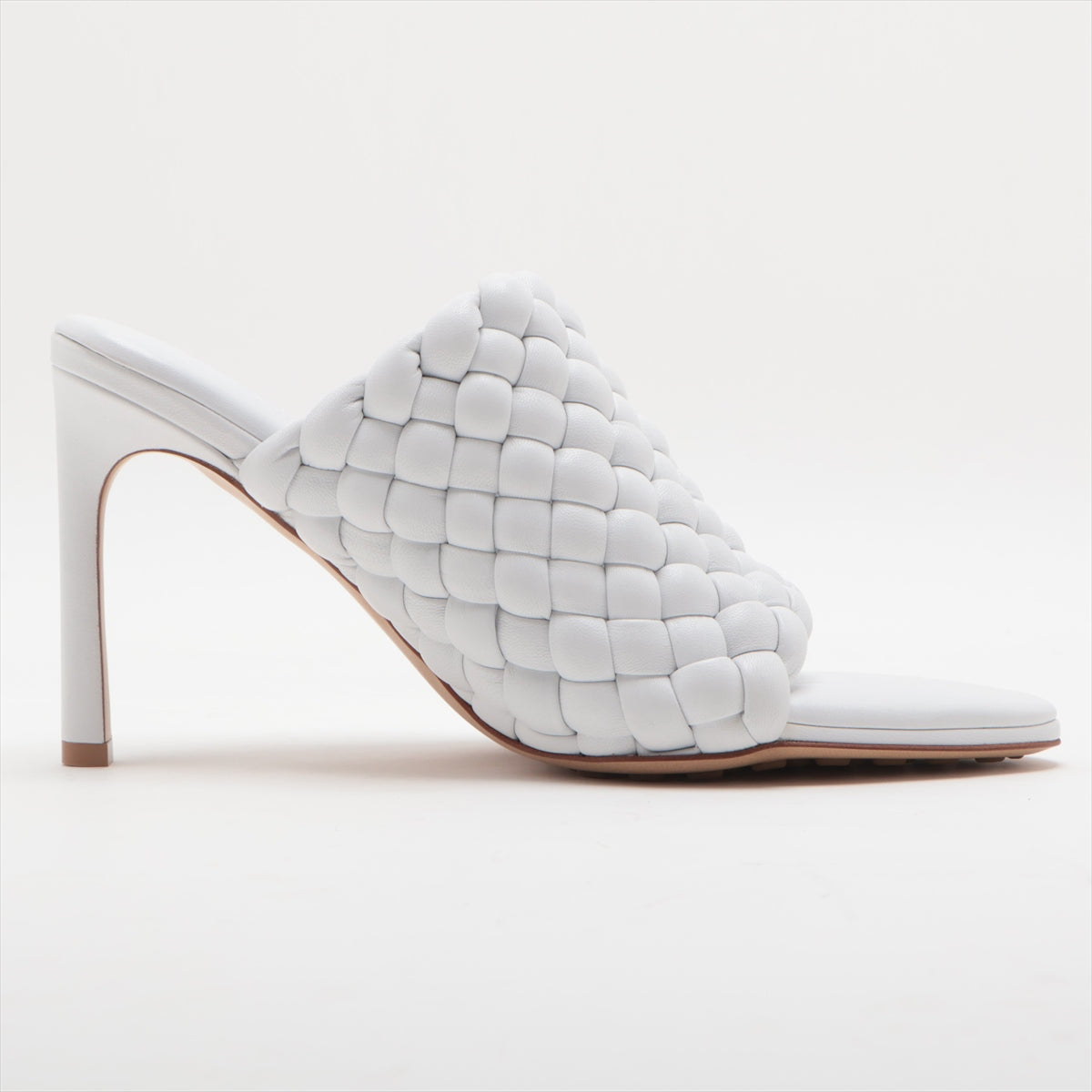 Bottega Veneta Leather Sandal 37.5 White Starmark