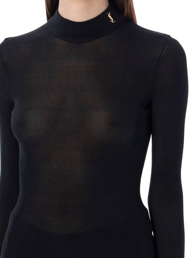 Saint Laurent Saint Laurent Cassandre Ribbed Sweater