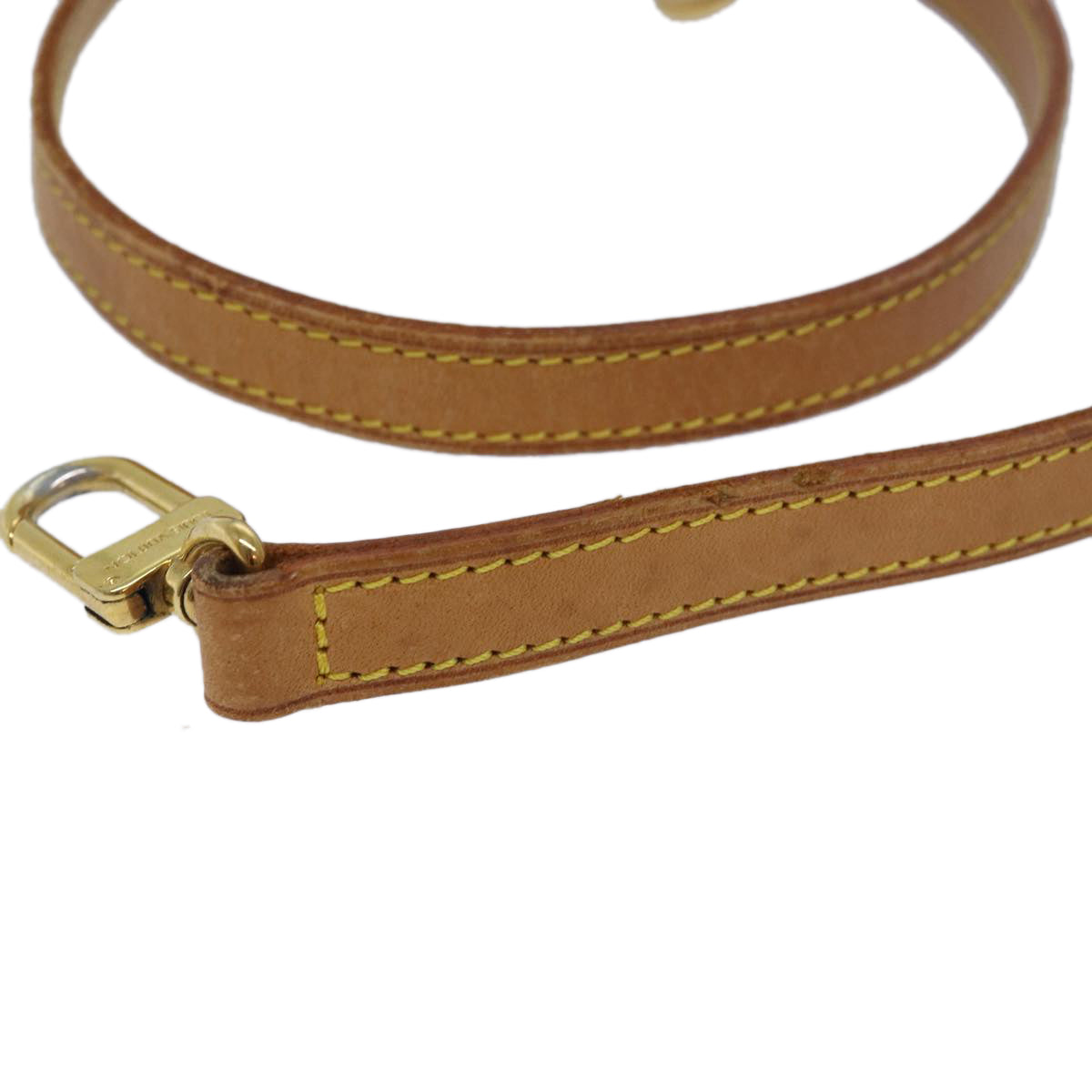 LOUIS VUITTON Shoulder Strap Leather 35.4"" Beige LV 81038