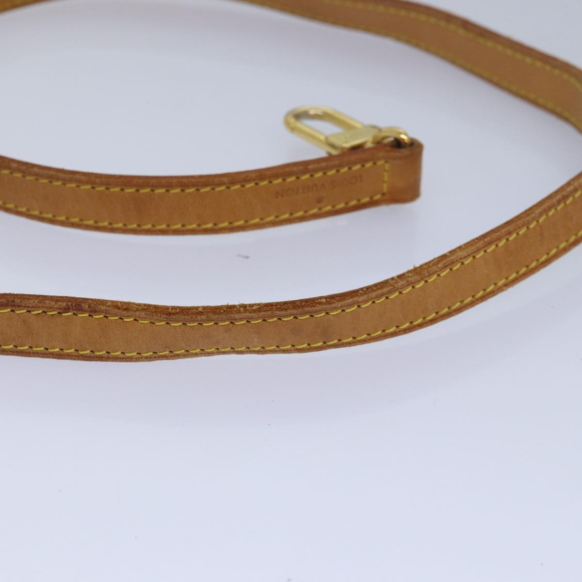 LOUIS VUITTON Shoulder Strap Leather 35.4"" Beige LV 81038