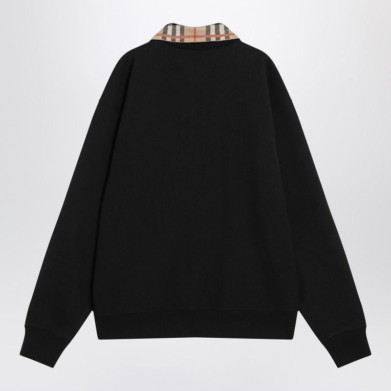 BURBERRY Men's Half-Zip Sweatshirt with Raised Collar