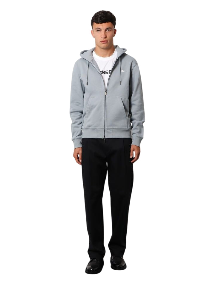 BURBERRY Hooded Zip-Up Sweatshirt for Men - Slim Fit