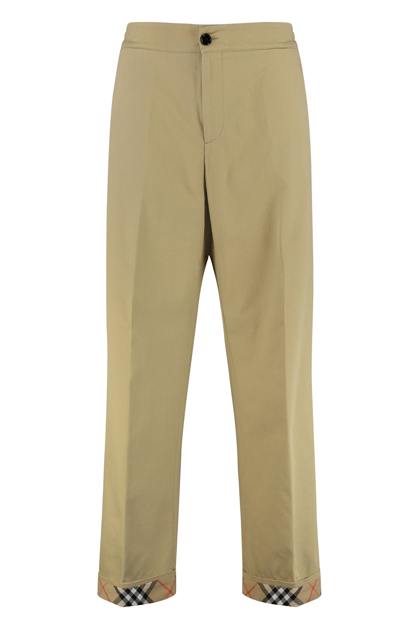 BURBERRY Classic Cotton Trousers for Men - FW25 Collection