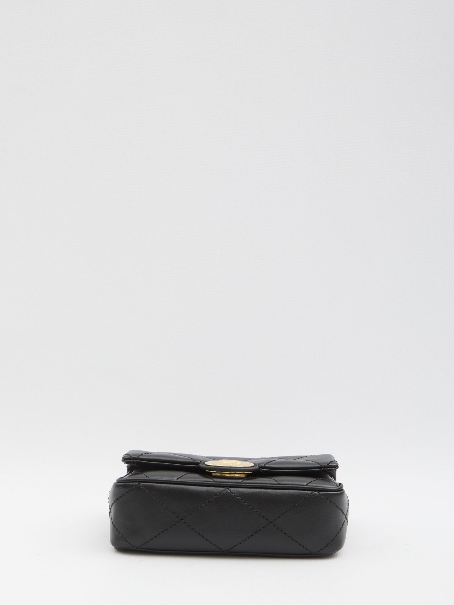 BURBERRY Mini Quilted Calfskin Leather Clutch with Chain Strap - 19 x 13 x 5.5 cm