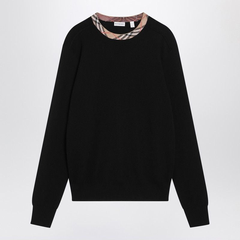 BURBERRY Wool Sweater with Check Details