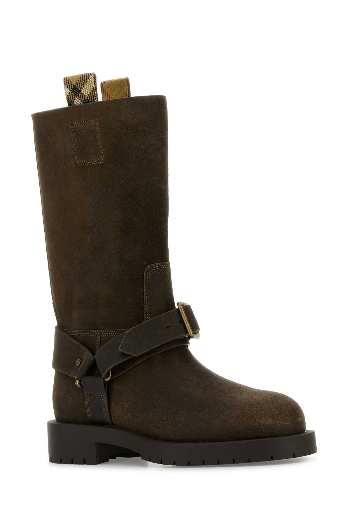 BURBERRY Suede Saddle Boots for Women - FW25