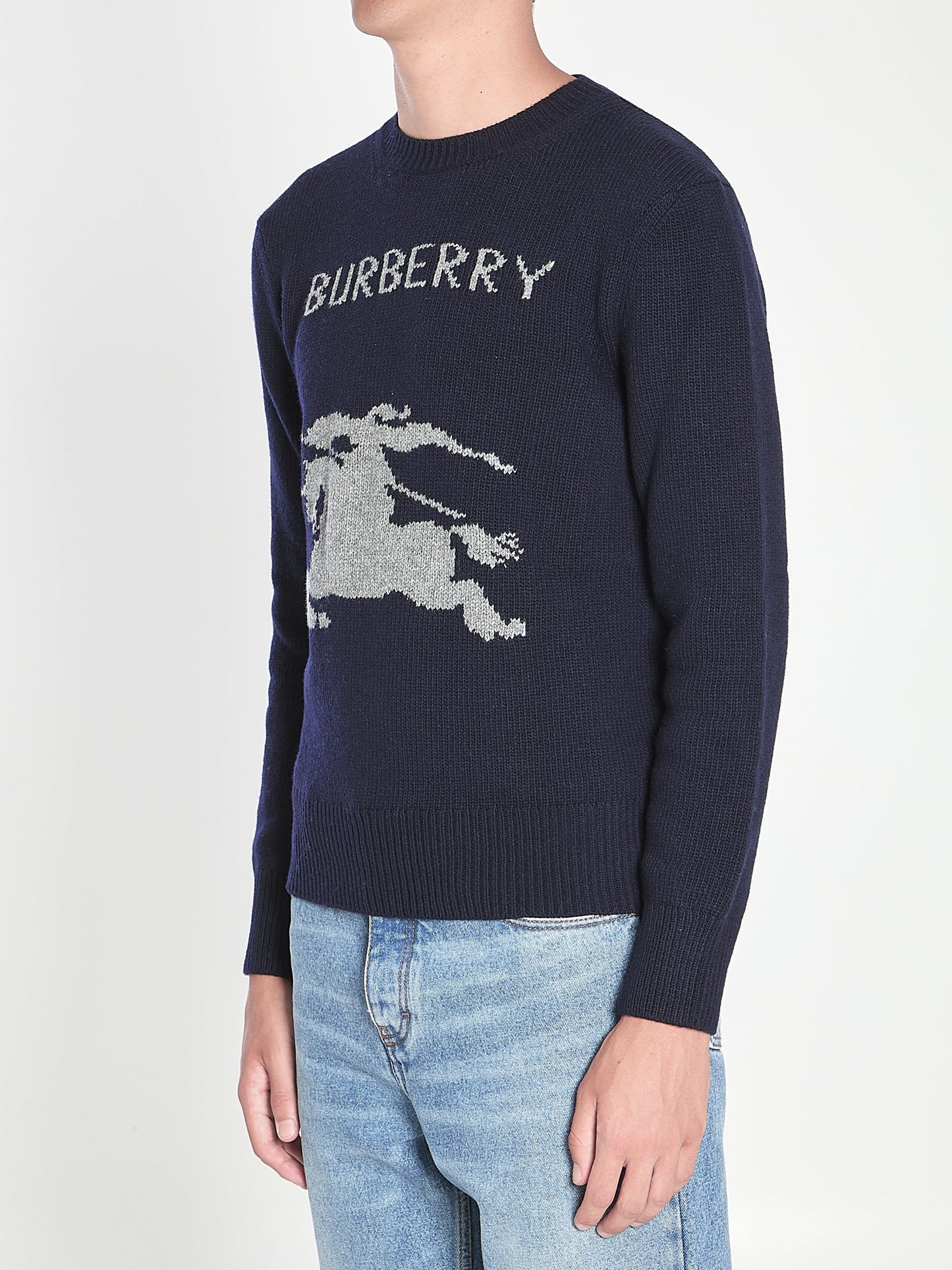 BURBERRY Men's Wool and Cashmere Pullover - Size S