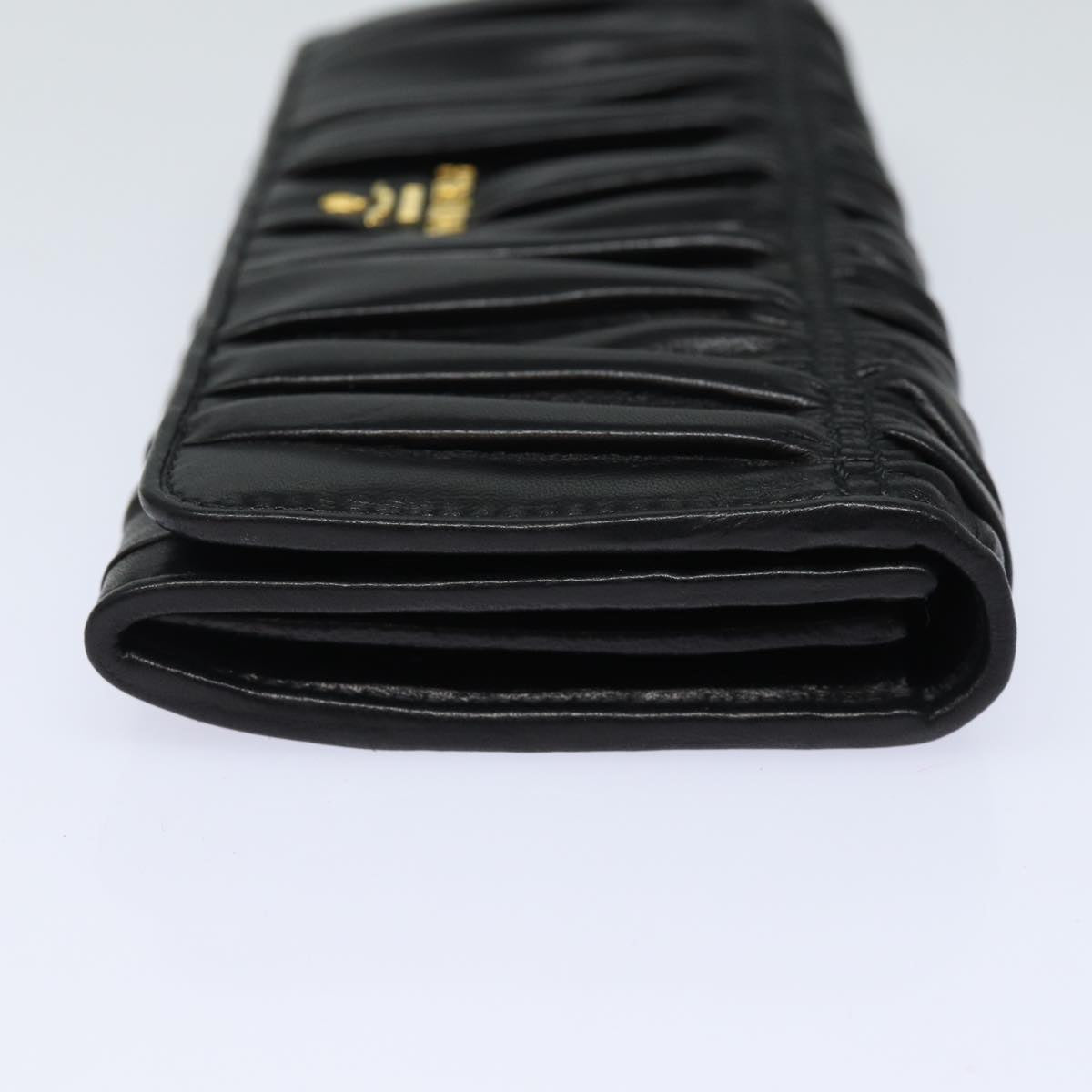 PRADA Long Wallet Leather Black 81143