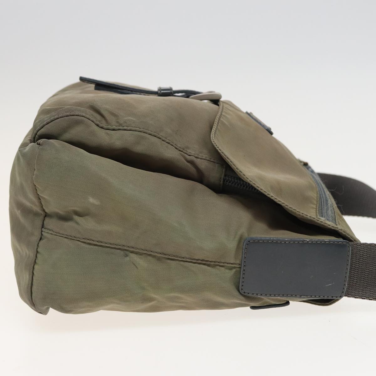 PRADA Shoulder Bag Nylon Khaki 81171