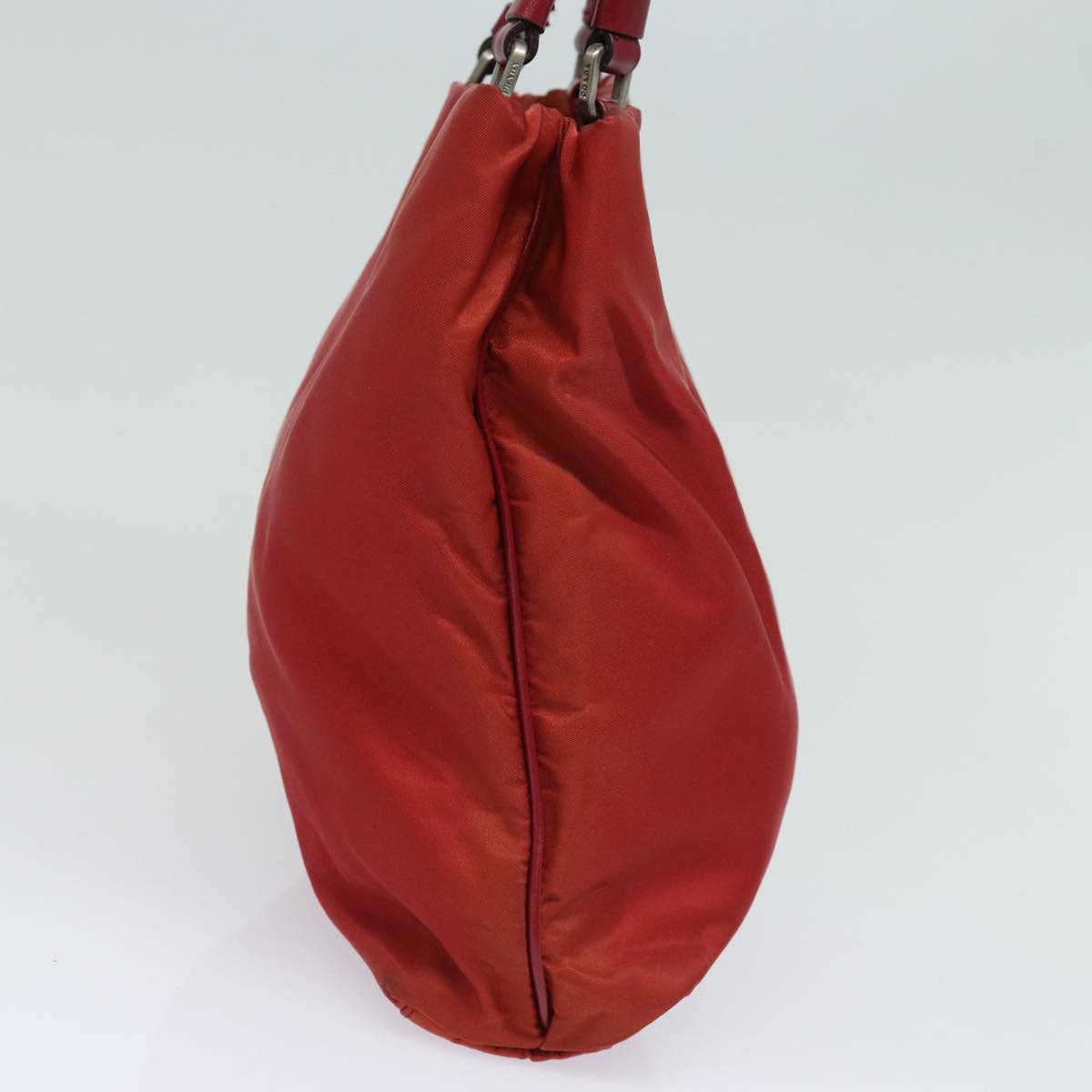 PRADA Hand Bag Nylon Red 81177