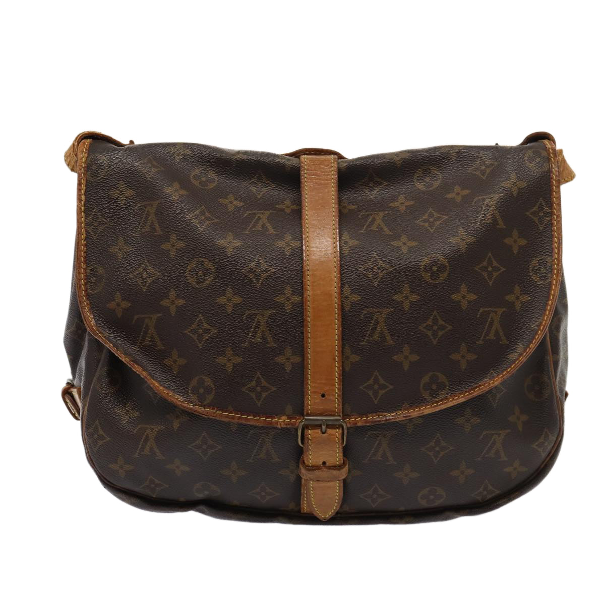 LOUIS VUITTON Monogram Saumur 35 Shoulder Bag M42254 LV 81311
