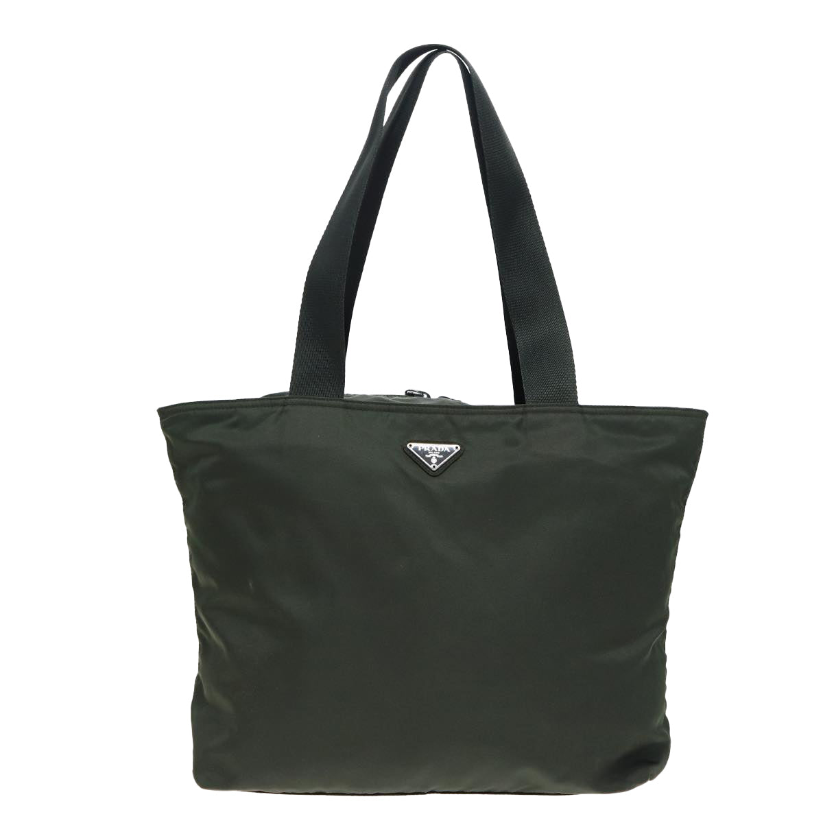 PRADA Tote Bag Nylon Khaki 81376