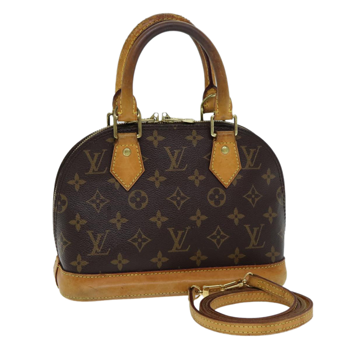LOUIS VUITTON Monogram Alma BB Hand Bag 2way M53152 LV 81420