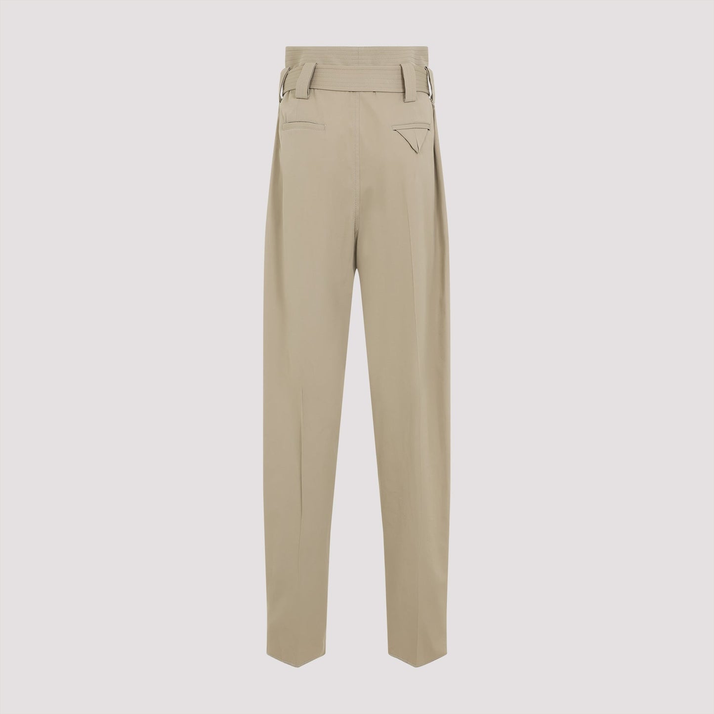 BOTTEGA VENETA Cotton Gabardine Trousers with Coordinated Waist Belt