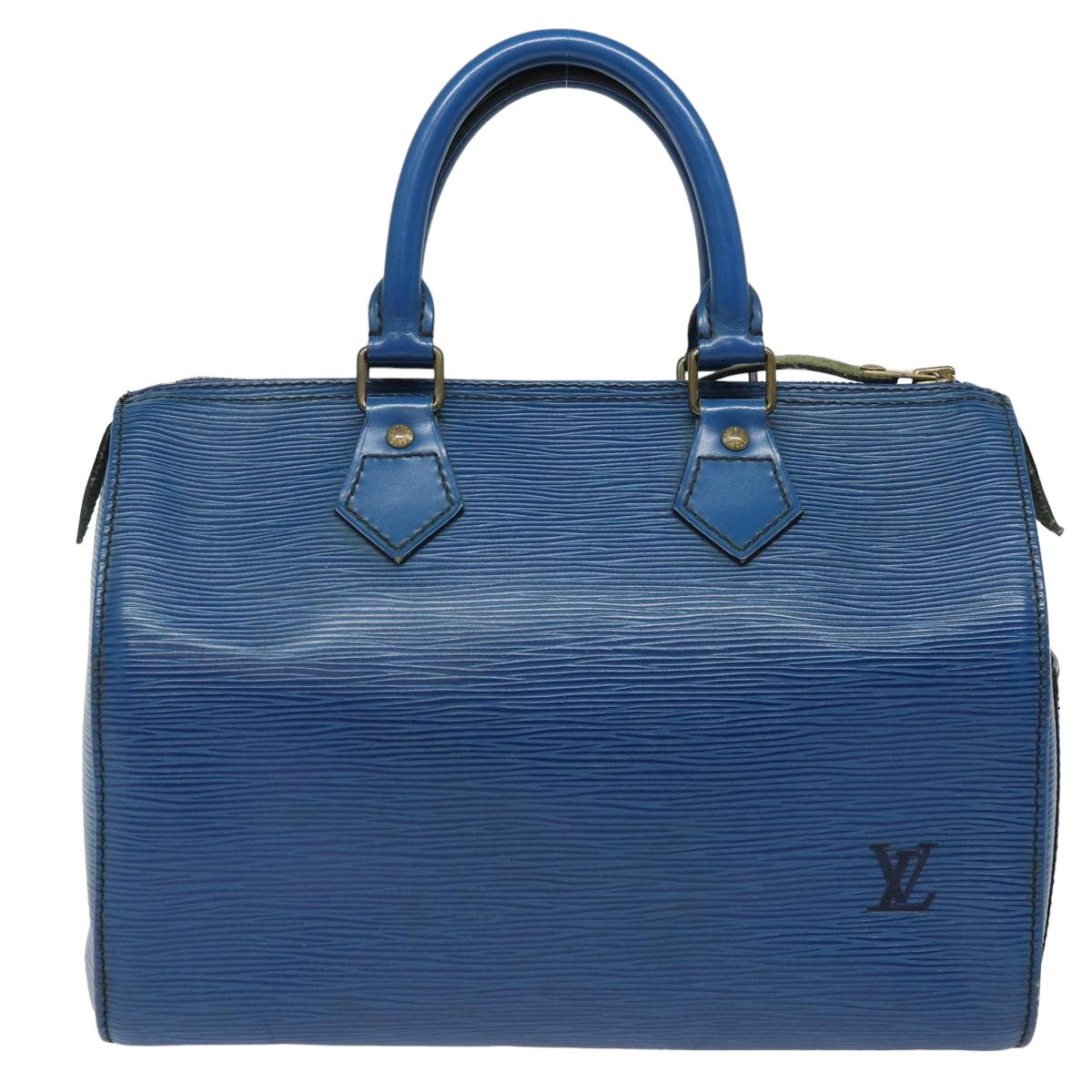 LOUIS VUITTON Epi Speedy 25 Hand Bag Toledo Blue M43015 LV 81576