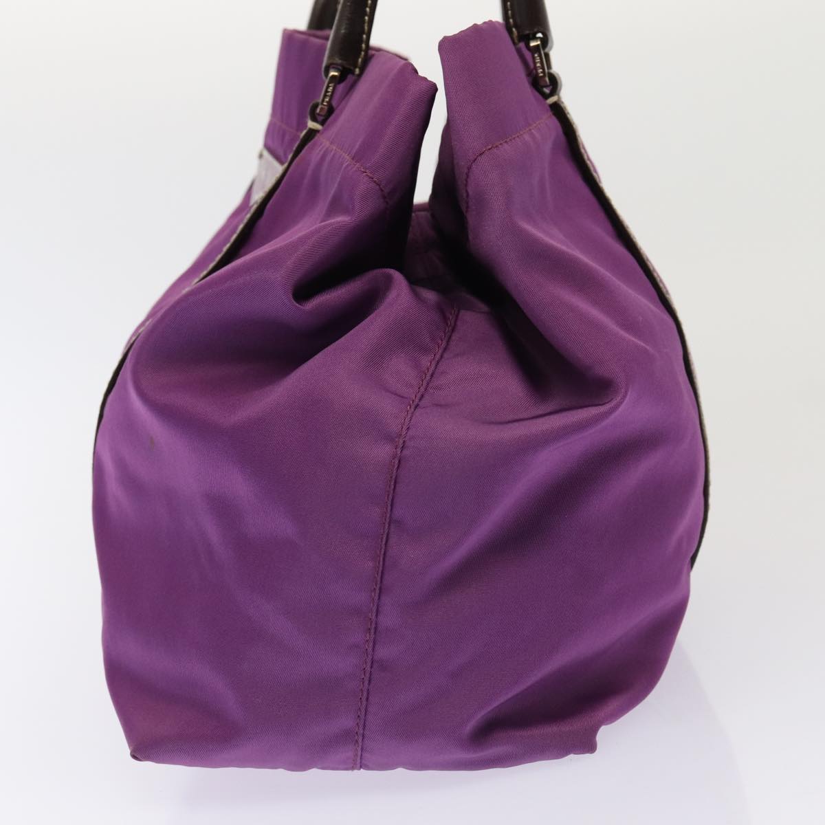 PRADA Hand Bag Nylon Purple 81749