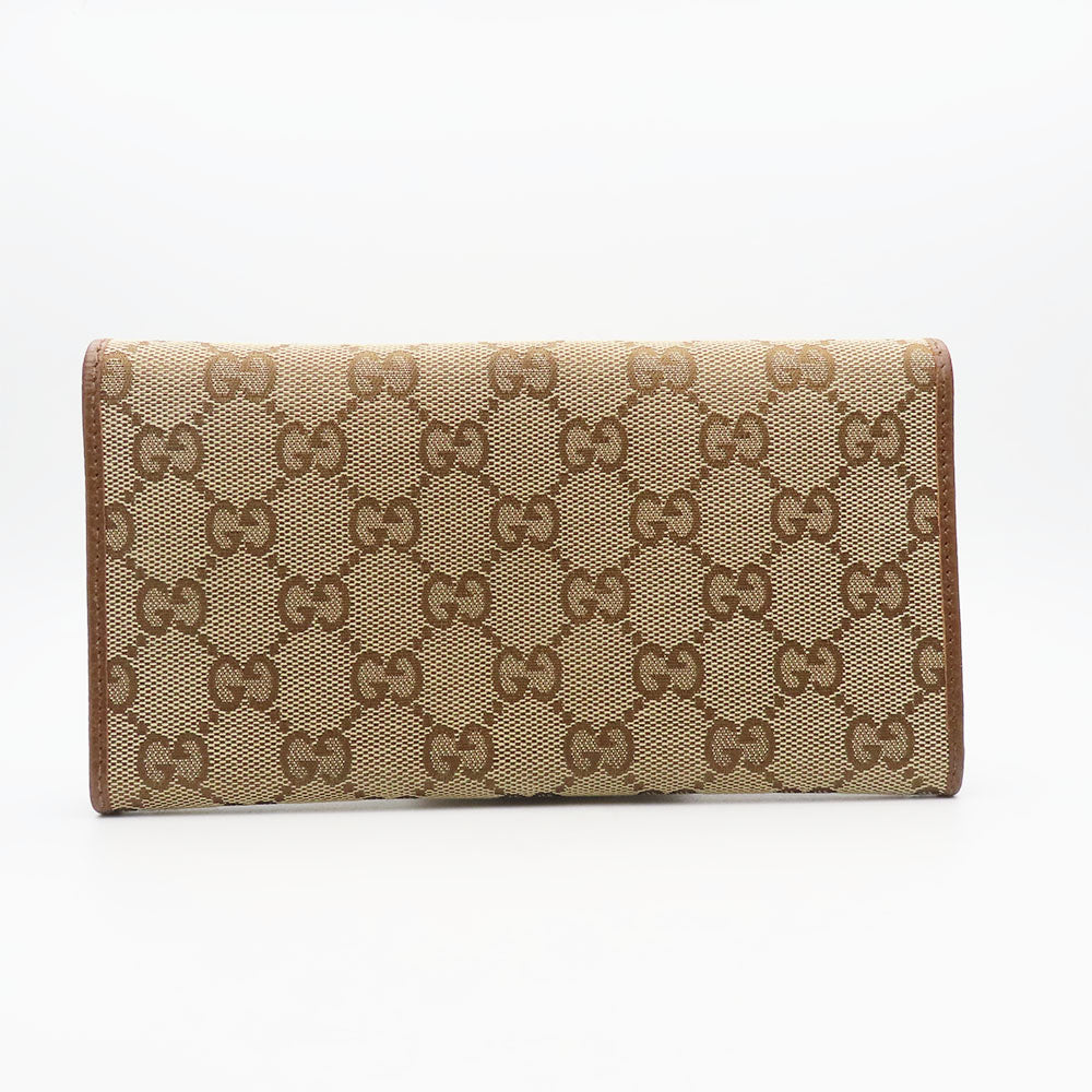 Gucci GG Canvas Leather Bifold Wallet