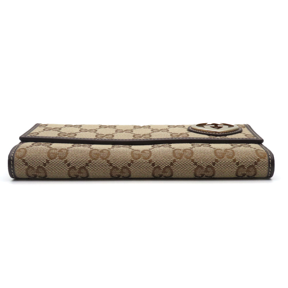 Gucci GG Canvas Leather Wallet 245723