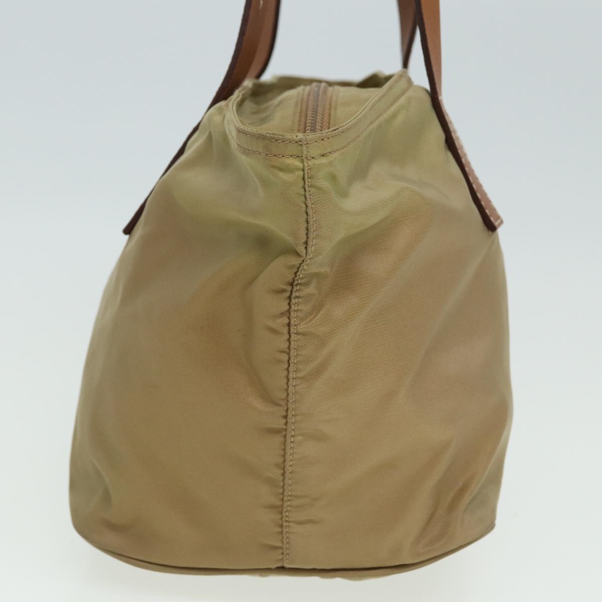 PRADA Hand Bag Nylon Beige 81924
