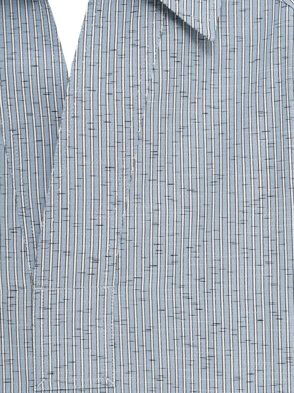 BOTTEGA VENETA Cotton and Linen Blouse with Rounded Hem for Women