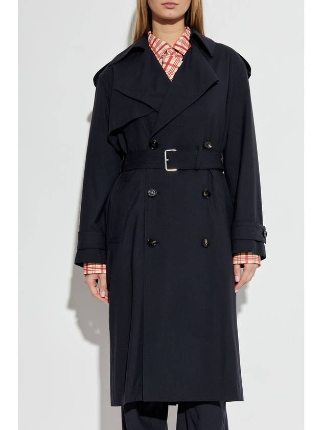 Bottega Veneta Fine wool trench coat midnight blue