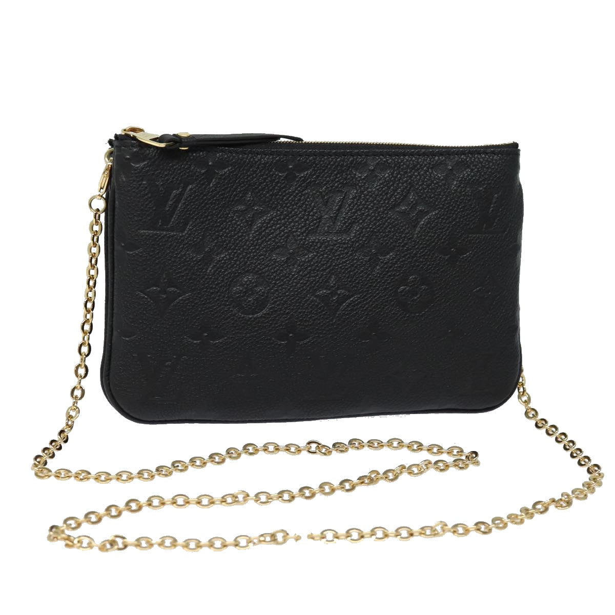 LOUIS VUITTON Monogram Empreinte Pochette Double Zip Bag M68568 LV 82076S