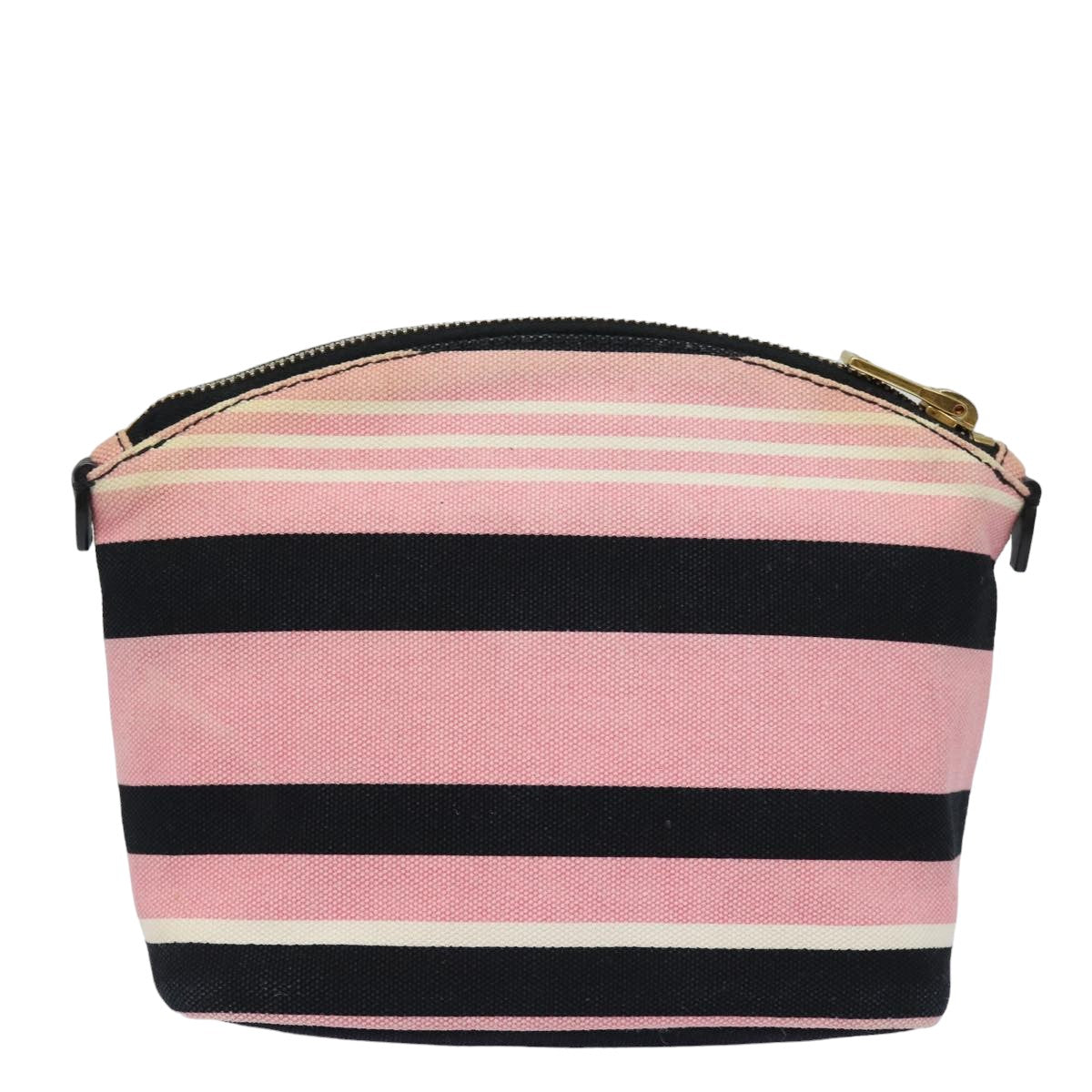 PRADA Pouch Canvas Pink Black 82242