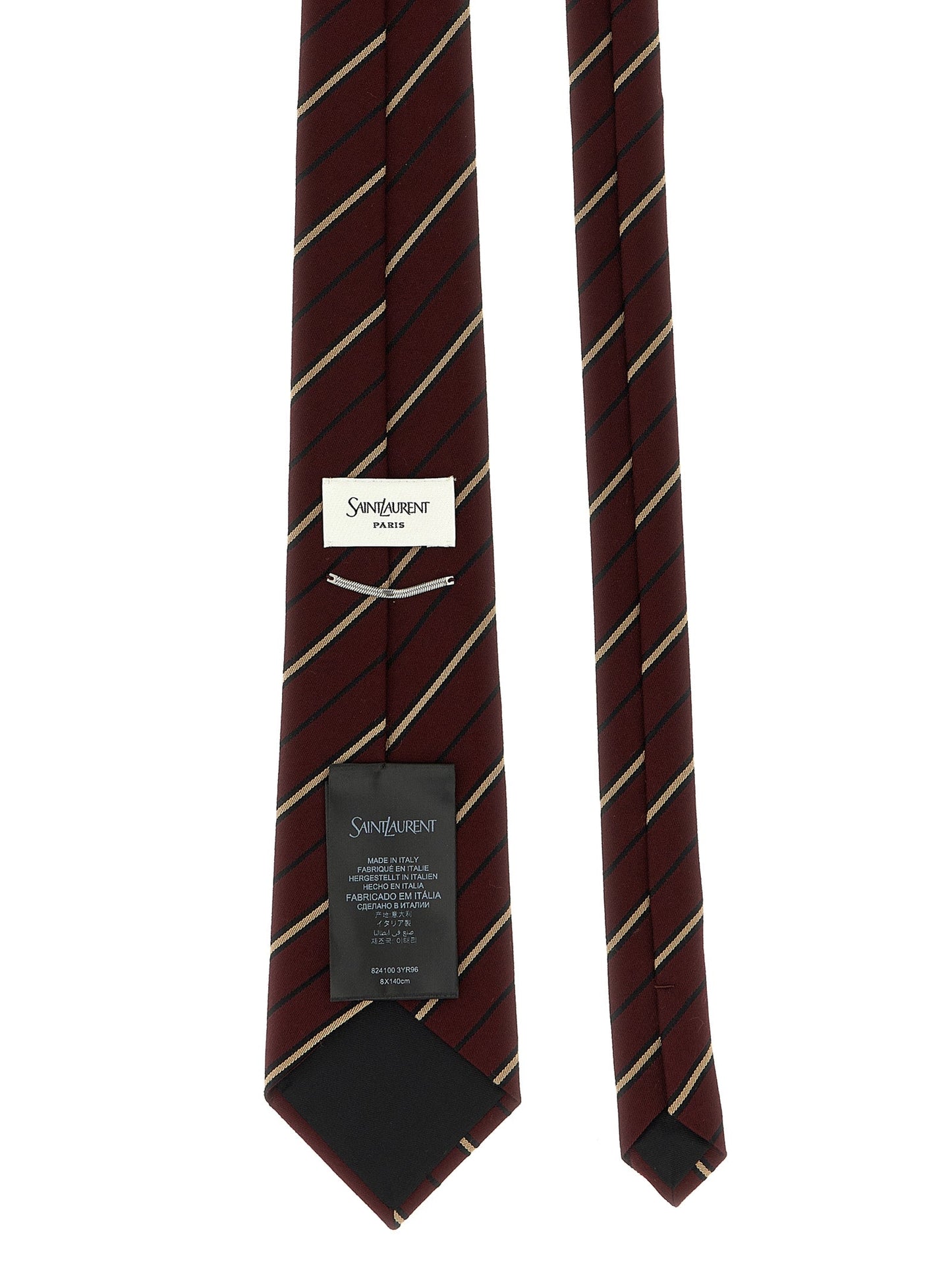 Saint Laurent Men Striped Tie